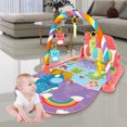thumbnail image 5 of XIAOLE Kids Play Mat Gym, Music Pedal Piano Crawling Mat, Kick And Play Piano Gym With Music Light, Activity Tummy Time Play Mat With 5 Learning Sensory Toys, Gifts For Kids 0-14 Months, 5 of 5