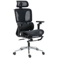 thumbnail image 1 of Ergonomic Mesh Office Chair with 6D Armrests, Adjustable Headrest & Lumbar Support, 135° Recline with Footrest, Black Computer Desk Chair for Home Office and Study Room, 1 of 7