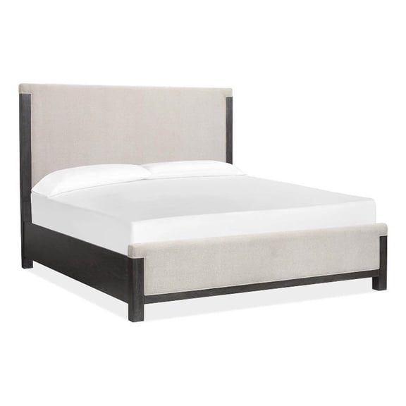 Magnussen Home Plum Creek Ravenwood Black California King Upholstered Panel Bed