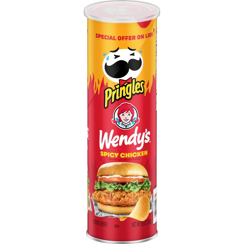Pringles Wendy's Spicy Chicken Flavored Potato Chips, 5.5 Oz - Walmart