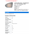 thumbnail image 2 of Left Door Mirror Glass - Compatible with 2015 - 2019 Volkswagen e-Golf 2016 2017 2018, 2 of 2