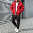 thumbnail image 2 of VEXRO Mens Hoodies 2 Piece Outfits Fleece Workout Casual Sweatpant and Drawstring Sweatshirts Fall Winter Hooded Sets, 2 of 9