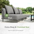 thumbnail image 6 of Sophia & William 7-Piece Modular Patio Furniture Set 6-Seat Low-Profile Sofa with Extra Thick Cushions & Nesting Tables, Grey, 6 of 8