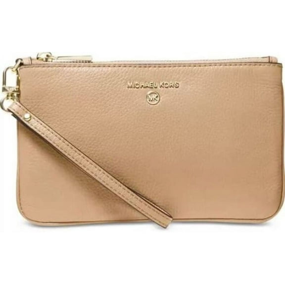 Michael Kors Womens Jet Set Charm Medium Top Zip Wristlet One Size 32T1LT9W2L-222 (camel camel)