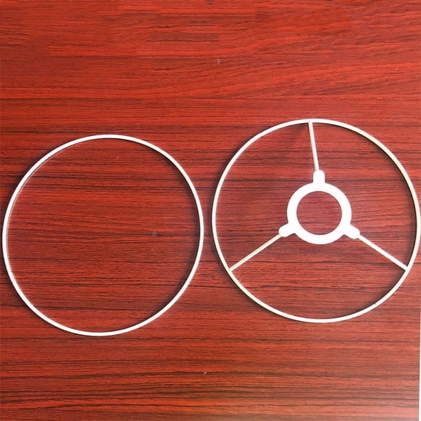 1 juego de marco de anillo para pantalla de lámpara, soporte de pantalla de lámpara, marco de alambre, anillo de tambor DIY para accesorios de lámpara de pie de mesa
