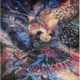 thumbnail image 1 of Ahgly Company Indoor Square Mid-Century Modern Purple Lily Purple Oriental Area Rugs, 3' Square, 1 of 6