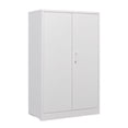 thumbnail image 6 of 42" Metal Storage Cabinet with Locking Doors,Folding Filing Storage Cabinet with Adjustable Shelf,Lockable Garage Storage Cabinet,Tool Cabinet for Home Office Garage School Basement White, 6 of 9