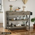 thumbnail image 4 of Aiho 39 "L Console Table  with Drawers, Entryway Table with Storage Shelves, Sofa Table for Living Room, Entryway - Gray, 4 of 11