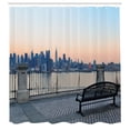 thumbnail image 3 of Ambesonne Scenery Shower Curtain, Bench in New York City, 69"Wx84"L, Multicolor, 3 of 5