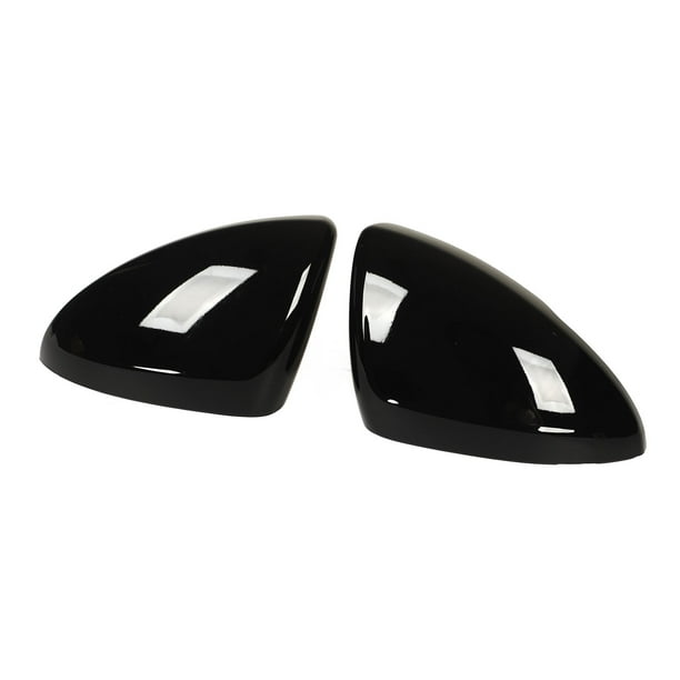2Pcs Door Mirror Cap Left Right Glossy Black Rearview Mirror Cover