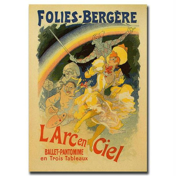 L&apos;Arc en Ciel de Jules Cheret-Gallery Enveloppé 24X32 Toile