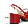 thumbnail image 2 of DREAM PAIRS Women's Mary Jane Low Chunky Heels Slingback Closed Square Toe Dress Shoes Wedding Party Work Office Pumps Shoes, 2 of 7