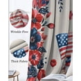 thumbnail image 3 of Independence Day Blackout Curtains for Bedroom Living Room Darkening Curtains 84 Inch Length 2 Panels Set Patriotic Gnomes USA Flag Flowers Retro Window Curtain Window Treatment Drapes 42"x84", 3 of 9