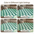 thumbnail image 7 of ODIKA 3'x5' Washable Accent Rug Pet Friendly, Non-Shedding Mat Fuzzy Transitional Funky Sage Gradient Symmetrical Checkered for Bedside, Nursery Room, 7 of 7