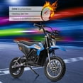 thumbnail image 3 of 36V Kids Ride on Dirt Bike,15.5MPH Fast Speed Electric Battery-Powered Off-Road Motorcycle with 500W Brushed Motor,Max Load 175 lbs,LED Light,Leather Seat,Disc Brake,Air-Filled Tires,(Black), 3 of 7