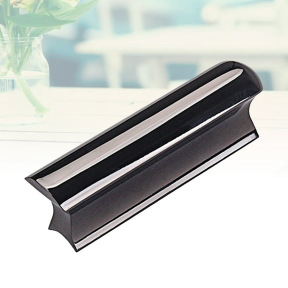 WEUVEB Lap Steel Guitar Hawaiian 1Pcs Slide Bar Stainless Steel Black Cutaway Ends For Music Performance