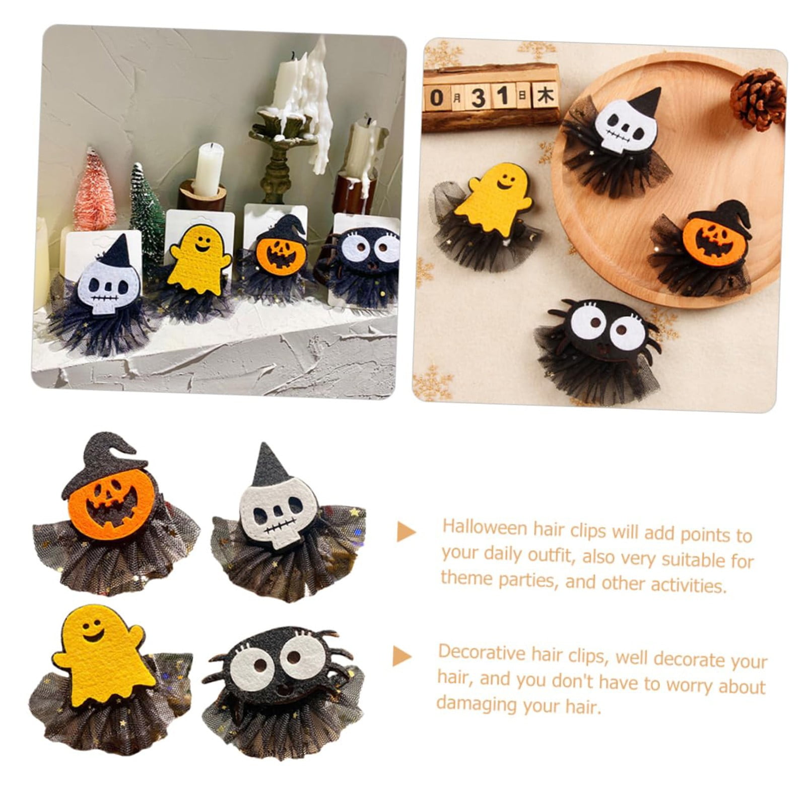 Halloween Hair Clips Women Hair Clips Holiday Hair Clips Hair Clips For ...