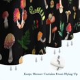 thumbnail image 6 of Red Mushroom Leaf Black Pattern Shower Curtain 72"x84" ,Bathroom Decorative Shower Curtains Set with 12 Hooks,Modern Waterproof Washable Shower Curtain, 6 of 6