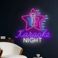 thumbnail image 2 of Handmadetneonsign Karaoke Night Wall Art, Record Studio Wall Decor, Microphone Music Wall Decor, 2 of 5