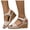 Beige, variant on Platform Wedge Sandals for Women Open Toe Lightweight Non Slip Dress Shoes Comfortable Slip On Walking Sandal with Ankle Strap Orange Size 9