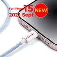 thumbnail image 4 of New 2024 Sync Cable 60W PD Braided Type C to Type C Cable for Apple 15 14 1m Fast Charging Data Transfer Line 8m, 4 of 5