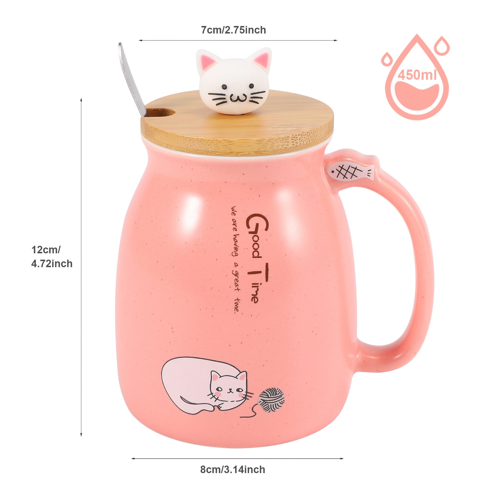 sesame cat heat resistant cup