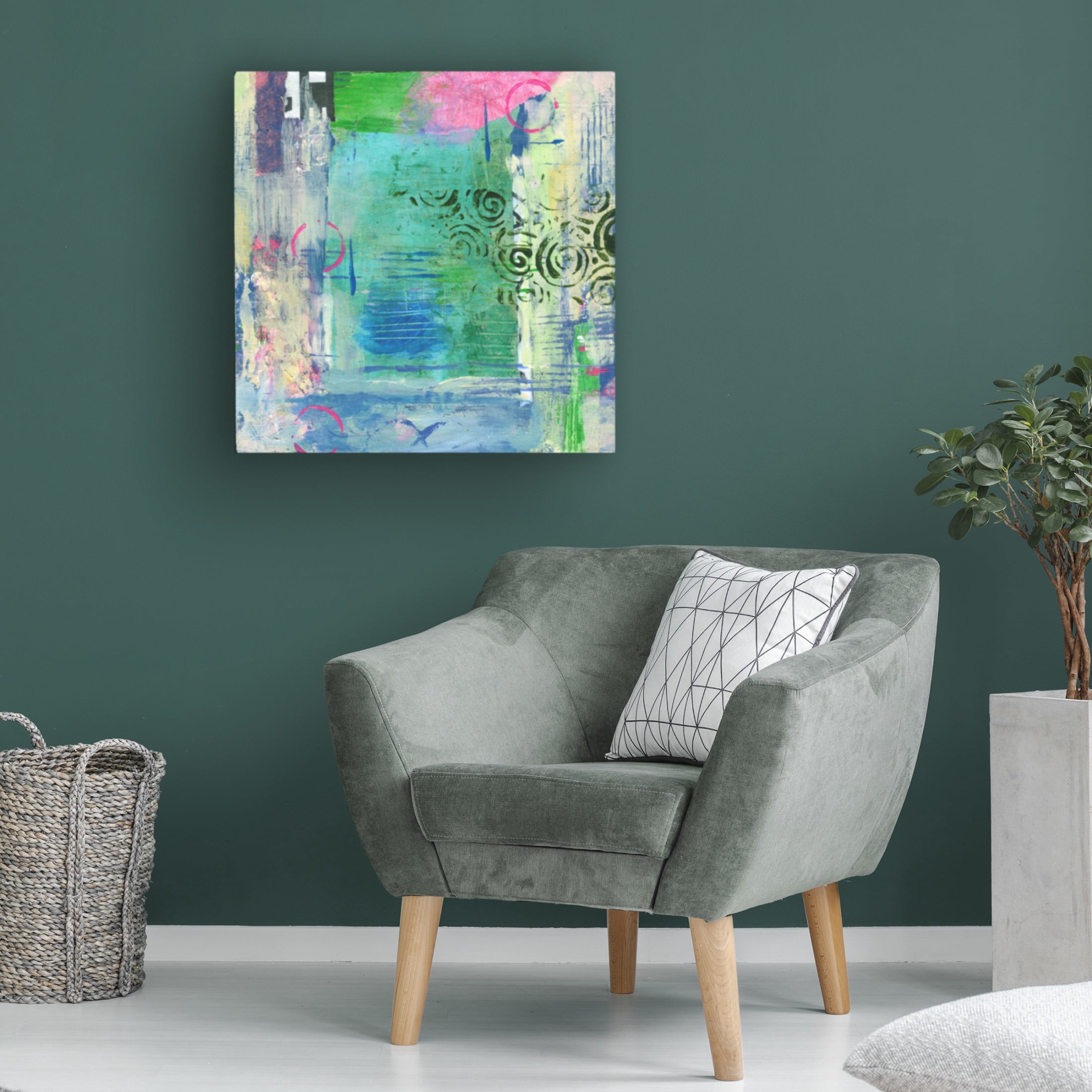 Canvas Wall Art - Fiona Stokes Gilbert 'Springtime' Wall Art for Living Room, Bedroom, or Office Décor by Trademark Fine Art - 35 x 35 Inches