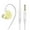 Yellow, variant on Sports Headset Music Earphone in-line Control with Mic Detachable Replaced Cable