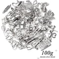 thumbnail image 4 of 100g  Antique Silver Medical Charms Crafts Supplies Alloy Hospital Charms Stethoscope Syringe Nurse Cap Hat Microscope Charm Pendants for Bracelet Necklace DIY Jewelry Making, 4 of 8