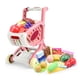 thumbnail image 2 of Chariot d'épicerie pour enfants, ensemble de jeu, fruits, légumes, aliments, éducatif, couleur vive, rose, 2 of 4