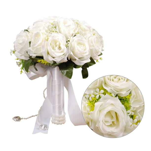 White rose bouquet best sale bridesmaids