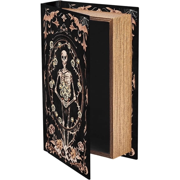 Book Box Book Storage Boxes Vintage Flower Pattern 9.1 x 5.9 x 2 Inch Storage Organizers