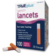 TRUEplus® 28g Safety Lancets 100ct