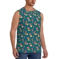 thumbnail image 2 of Balery Frog and Mushrooms Men's Sleeveless Muscle Shirts Workout Tank Top, Moisture Wicking, Odor Protection-X-Large, 2 of 8