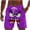 Purple#men's party shorts, variant on UVEASISHA Funny Shorts with Pockets for Men 3D Angry Face Print Swim Trunks,Elastic Drawstring Waist Loose Beach Shorts Quick Dry Breathable Bathing Suits Orange L