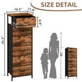 thumbnail image 4 of Eunos 6 Tall Dresser for Bedroom Living Room, Fabric Bins Chest of Nightstand, Wood Grain Print, 4 of 8