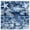 Navy Blue White, variant on Beige Boho Wooden Wall Clock Silent Non Ticking, Vintage Ethnic Floral Abstract Geometric Square Wall Clocks Battery Operated, Decor Clock for Home Office, Living Room, Kitchen, 12 Inch