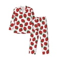 thumbnail image 1 of Fotbe Hand Drawn Strawberry Pijama de Hombre con Estampado de Manga Larga, Conjunto de 2 Piezas, Ropa de Dormir Suave y Cómoda con Bolsillos-X-Large, 1 of 7