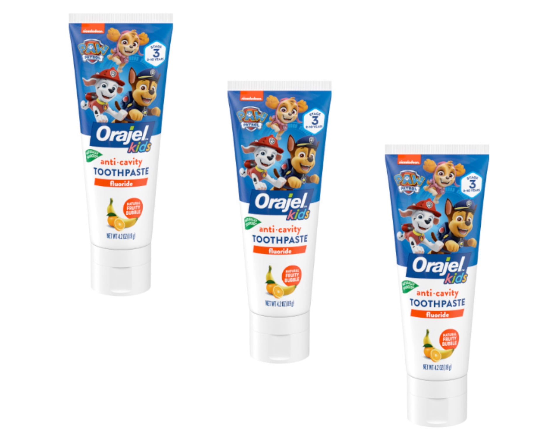 Orajel Paw Patrol Anticavity Fluoride Toothpaste 4.20 oz (Pack of 3)
