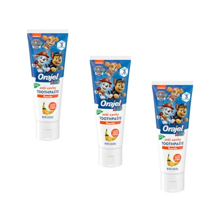 Orajel Paw Patrol Anticavity Fluoride Toothpaste 4.20 oz (Pack of 3)