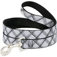 thumbnail image 1 of buckle-down "plaid x weathered white gray" dog leash, 1 of 1