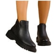 thumbnail image 4 of Wowcloth Women's Side Zipper Boots - Wide Size Chunky Heel Round Toe Ankle Boots with Easy Side Closure for Autumn Winter Fashion Wear, 4 of 9
