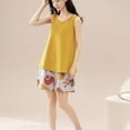 thumbnail image 4 of Defitshape Women's Cute Pajamas Short Pajama Set Summer Cotton Comfy Lounge Baggy Thin Soft Basic Lounge Set Sleepwear Patterned6 Medium, 4 of 4