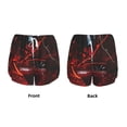 thumbnail image 6 of Uemuo Halloween Vampire Party Pattern Women's Athletic Shorts High Waisted Running Shorts with Liner Pockets Gym Elastic Workout Shorts-Large, 6 of 9