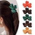 thumbnail image 2 of Hair Claw Maple Leaf Shape Back Head Hair Clip Anti-slip Teeth Shower Shark Hair Claw Versatile Use Hair Accessory, 2 of 8