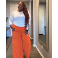 thumbnail image 3 of Women's Plus Size Spicy Orange Cargo Pants, 3 of 3