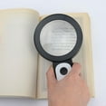 thumbnail image 6 of Handheld Magnifying Glass with Light, Large Illuminated Magnifier with 18 LED Cold & Warm Light, 3 Light Modes for Seniors Reading, Coins & Jewelry, 6 of 8