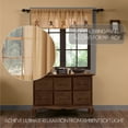 thumbnail image 2 of VHC Brands Stratton Primitive 16"x60" Burlap Star Valance Tan Rod Pocket Appliqued Cotton Kitchen Window Curtains, 2 of 5