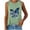 Green, variant on Fshinging Tank Tops for Women Floral Butterfly Print Summer Sleeveless Casual 2026 Slim Fitted Basic Layering Shirts Black L