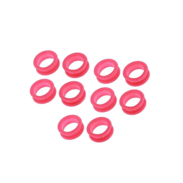 10x Barber Hairdressing Shears Scissors Finger Scissors Finger Ring Grips Inserts Rose Red